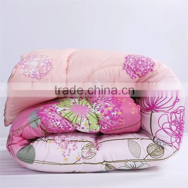 Printed Floral Top Quality Factory Price Microfiber Quilt Patchwork Quilt Sale Down Comforter Vacuum Package photo-2