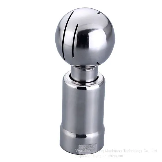 Stainless Steel Sanitary Rotary Spray Cleaning Ball for Tank/Vessel 180 270 360 Degree Welded Clamped DIN SMS ISO