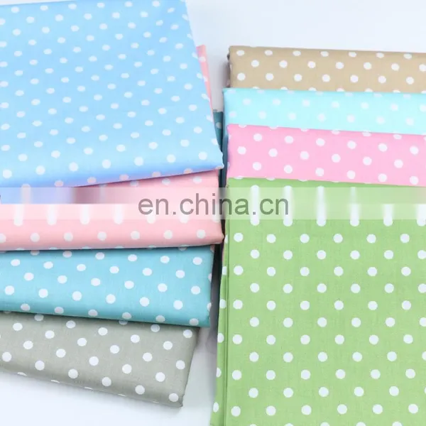 6mm Aquamarine Dot Cotton Printed Polka Dot Fabric Wholesale Children's Bag Fabric Edge Pure Cotton Fabric photo-3
