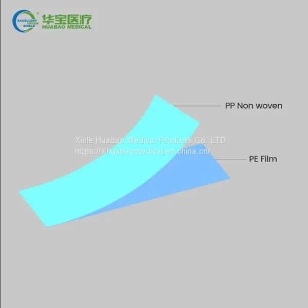 Pe Coated Non Woven Medical Pe Film Isolation Gown Material Coveralls Material photo-2