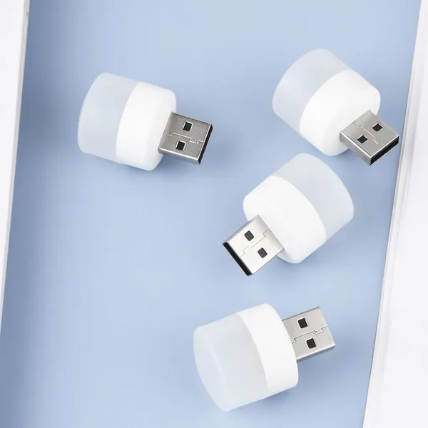 2022 New USB Plug Lamp Mobile Power Charging USB Small Book Lamps LED Eye Protection Reading Light Small Round Light Night Light photo-4