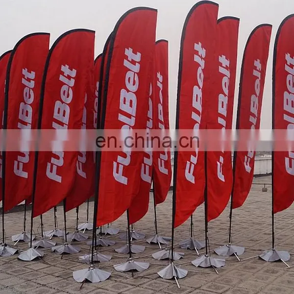 Hot Selling Promotion Beach Teardrop Feather Flags Printing With Kinds Bases ( Flag Pole + Fabric +Printing,Complete Production) photo-2