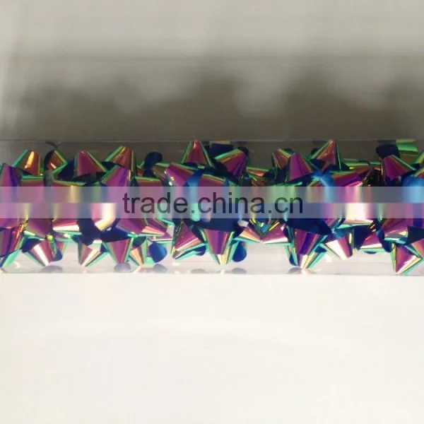10pcs 2"dia With10mm Wide Ribbon and 13loops Mini Confetti Bows - Acetate Pack in RED Color photo-4
