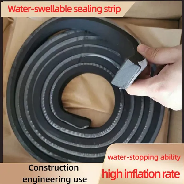 Rapid Sealing Water Swelling Rubber Waterstop Strip Anti Erosion Waterproof Strip for Underground Pipe Gallery photo-5