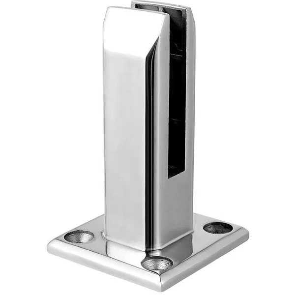 Duplex 2205 Balustrade Glass Clamp Round Shape Satin Finish Core Drilled Easy Installation Modern Design photo-3