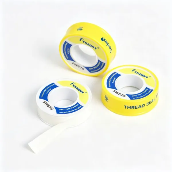 Forwa FW870 Durable PVC PTFE Sealing Tape 12mm Chemical Resistant Injection Molded Yellow and Blue ODM OEM Construction Thread photo-4