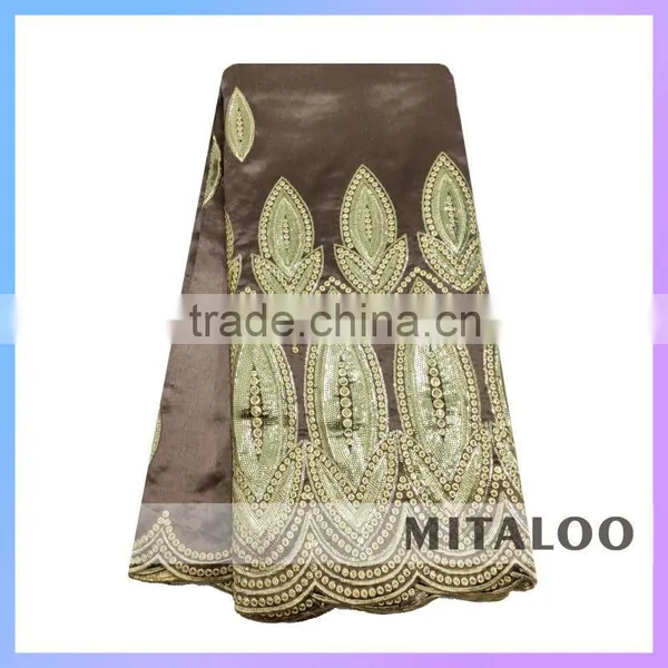 Mitaloo MGP0039 Embroidery Polyester Fabric With Sequins Aso Ebi George Fabric photo-4