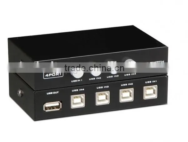 4 Ports USB 2.0 Sharing Switch Switcher Adapter Box For PC Scanner Printer 1to4