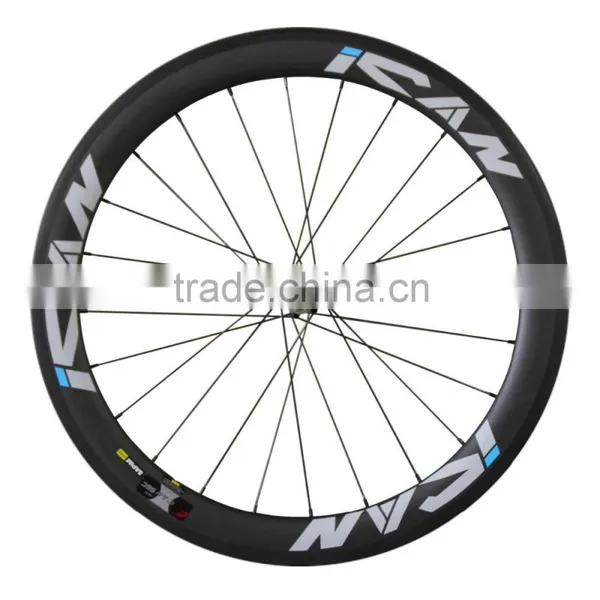 Toray Full Carbon 56mm Road Bicycle Carbon Wheels,carbon Bike Wheels Clincher Novatec Sapim CX-Ray Spokes 27mm Width 56C photo-2