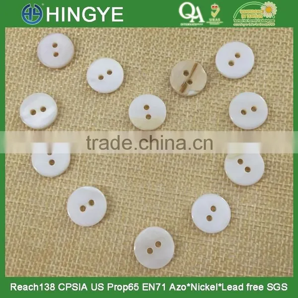 Wholesale High Quality Two Holes Natural River Shell Buttons for Clothing SH-001 Quality Choice photo-4