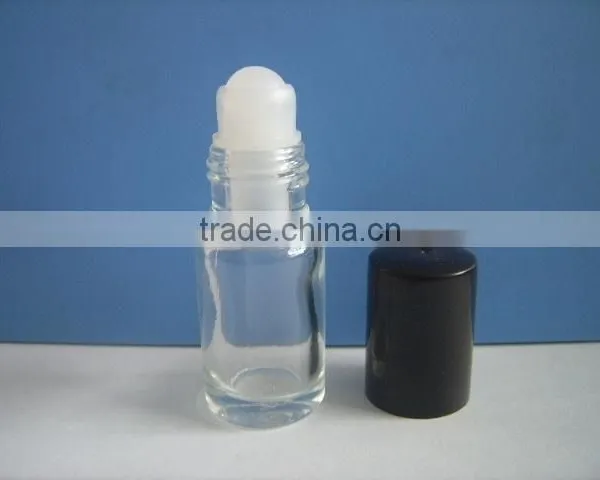 10ml Glass Roll on Bottle With Black Cap for Cosmetic