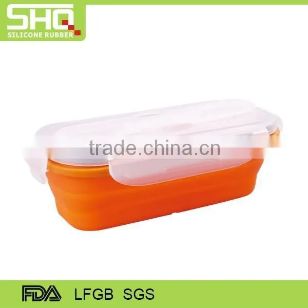 100% Food Grade Silicone Folding Lunch Box photo-2