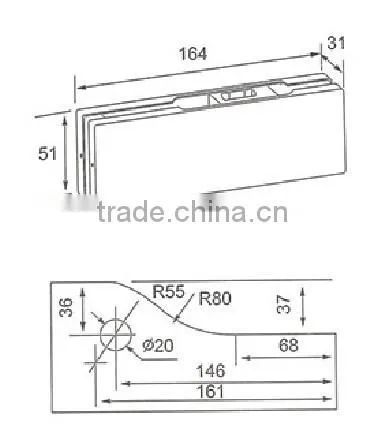 Hot Sale Stainless Steel Glass Door Patch Fitting in China (DL-002) photo-2