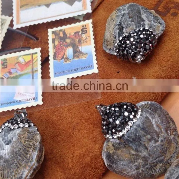 Wholesale Charm Fossilized Shell Diamond Pendant for Accessories photo-2