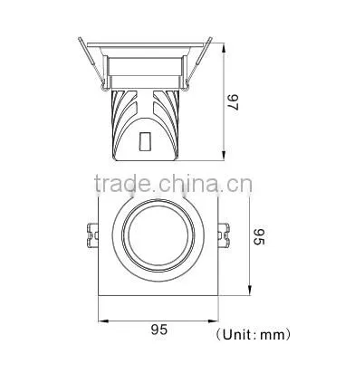 Square Cob Led Spot Ceiling Light 15W photo-5