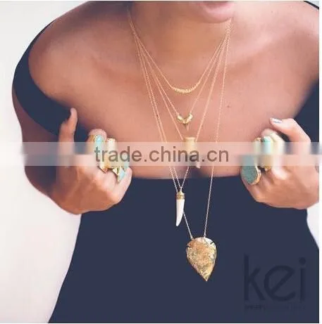 Delicate Layered Necklaces, Set of 4 Thin Gold Chain, 14K Gold Fill Dainty, Delicate Necklace Set by Layered Quality Choice photo-3