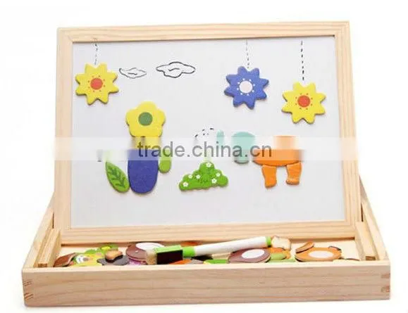Wooden Magnetic Animal Puzzle Drawing Board