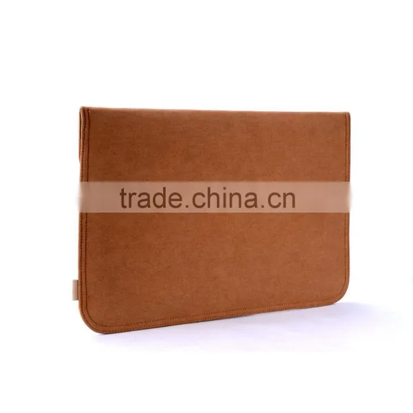 Factory Whole Sale Brown PU Leather 14 Inch Laptop Sleeve photo-2