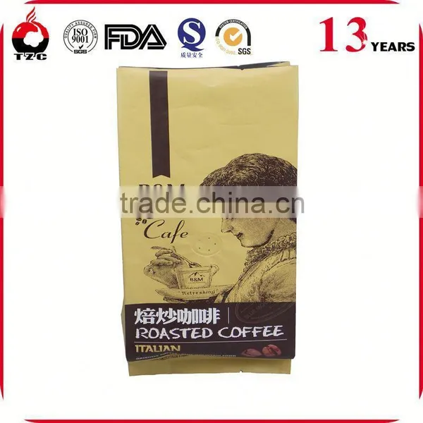 Plastic Coffee Bag/Stand up Coffee Pouch/Coffee Packing Bag With Zipper