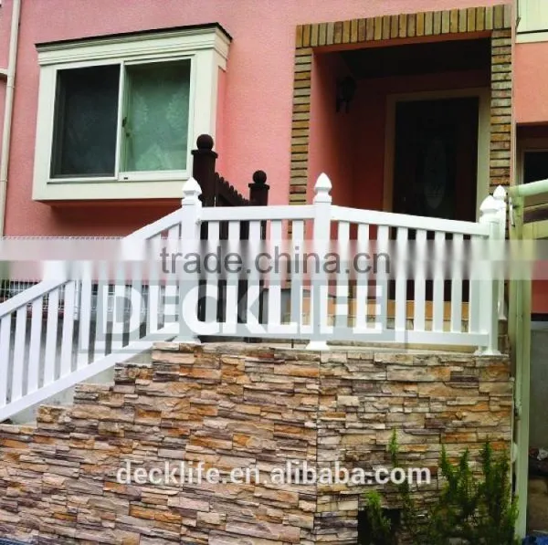 Balcony Vinyl Plastic Railing Designs/Cheap PVC Handrail/outdoor Handrail-VRD100