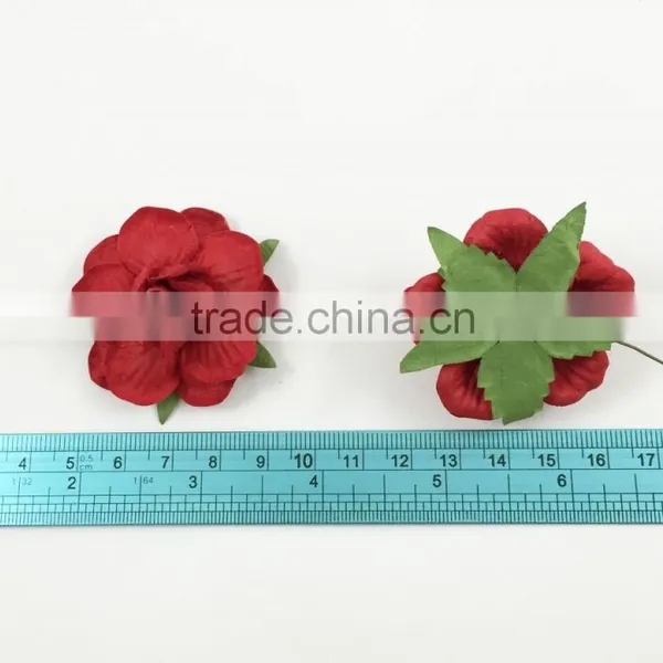 RED, Large Handmade Mulberry Paper Flower, Wedding Party, Scrap-booking Crafts R40 photo-3