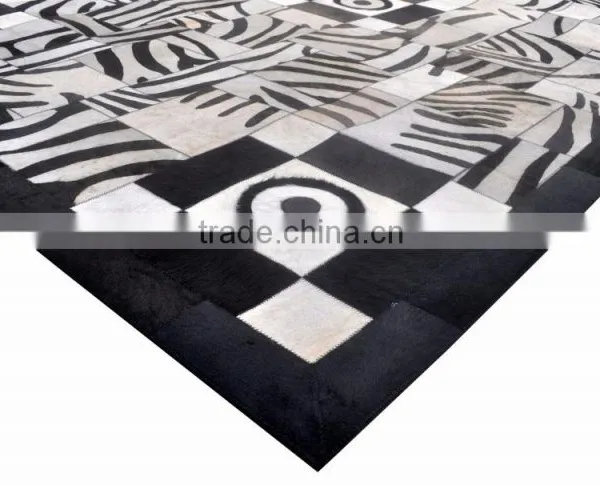 Hair-On Cowhide Leather Rug M-44 photo-2