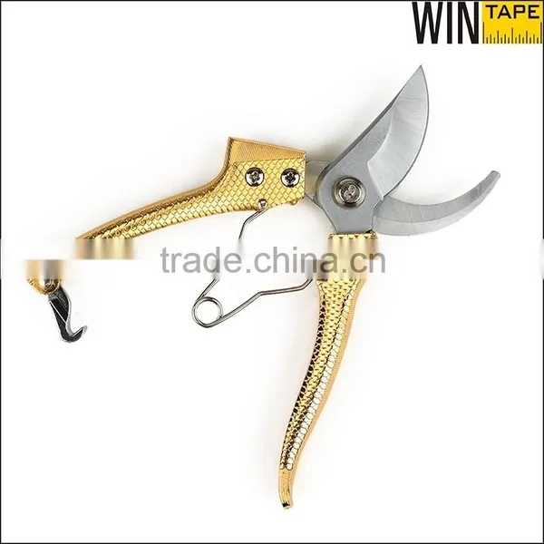 New Design Golden Bypass Hand Garden Pruners With Sharp Shears photo-6
