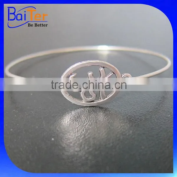Custom Personalized Handwriting Word Charm Signature Bangle Bracelet photo-5