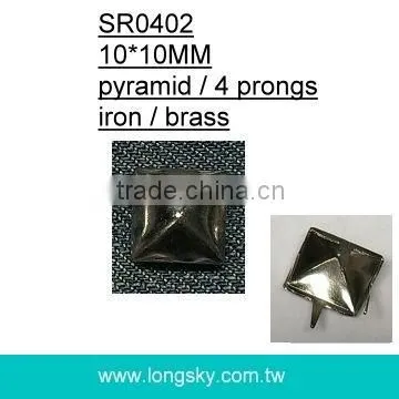 (#SR0402/10x10mm) decorative pyramid punk pronged studs for clothing