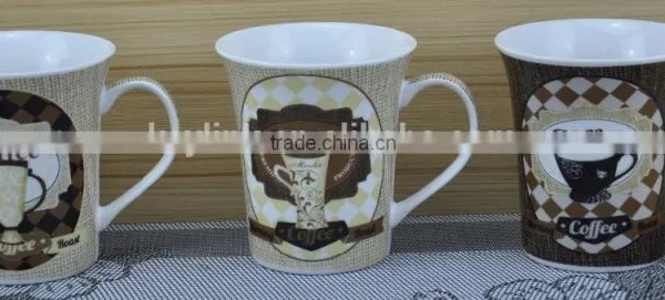 11OZ Coffee Bean Fully Decal Printed Coffee Cups, Shiny Surface Porcelain Mug, KL5004-179 photo-2