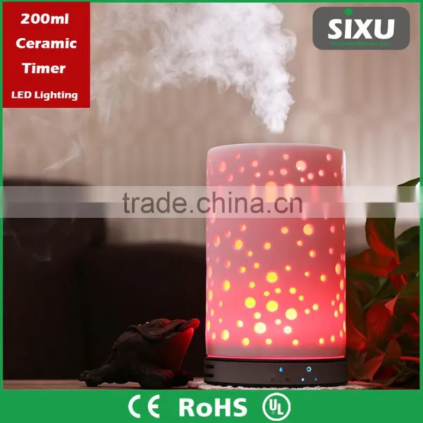 2016 hot sale mini LED glass bowl misting, cool mist aroma diffuser, aromatic mist diffuser
