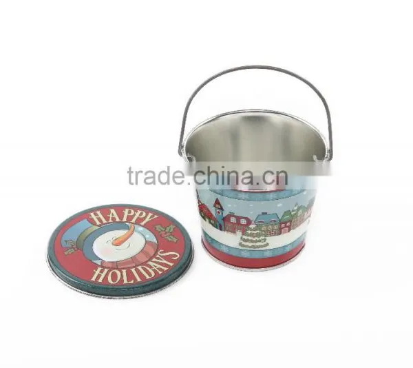 Nice-Can Hot Sale Customized Popcorn Tin Bucket With Lid and Handle Mini Ice Bucket photo-2