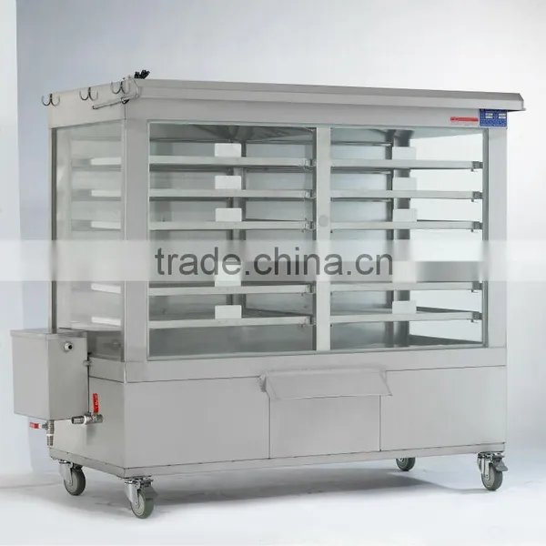 KS-650/Display Gas Warmer Showcase Applied for LPG/LNG/Electric Bun Warmer Cabinet Bun Steamer