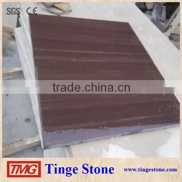 Popular Purple Wood Grain Sandstone Tile For Stone Project photo-4