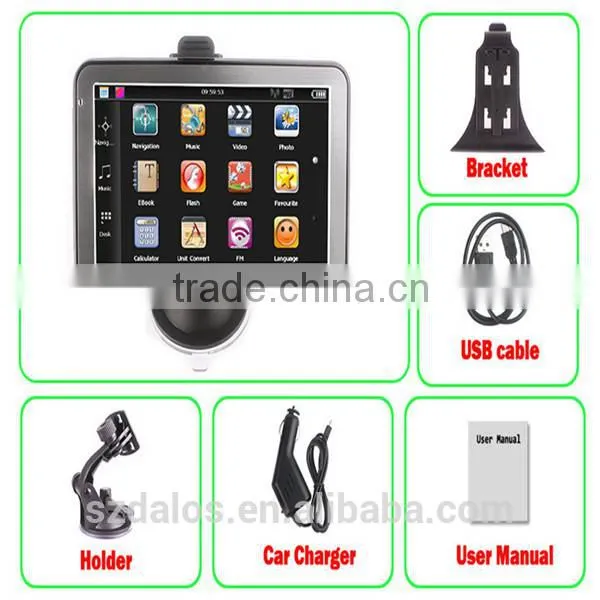 Cheapest Portable Car Flash Memory 4GB Smart 5 Incn Car Dvd Gps Navigation 84h 3 With World Map photo-5