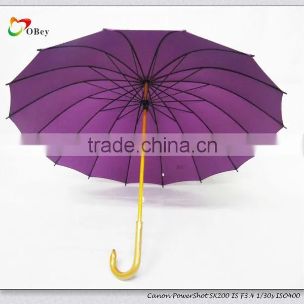 Dark Purple Hand Open Straight Umbrella photo-3