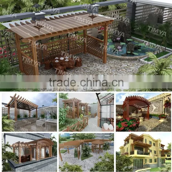 2015 Hot Sale Outdoor Plastic Wood Pergola Designs Supplier photo-3