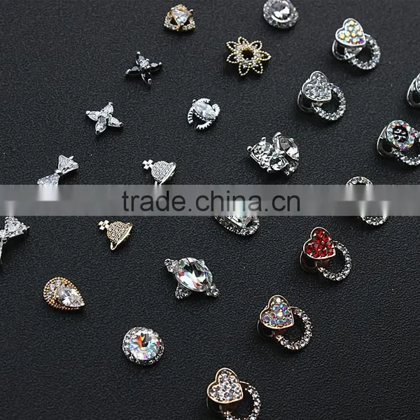 Strong Quality Heart Design Shining Rhinestone and Zircon Metal Jewelry for DIY Nail Art photo-2