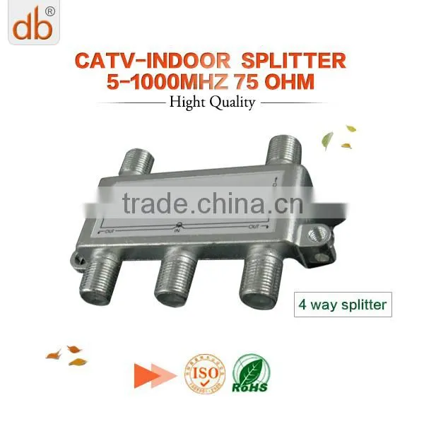 5-1000MHz Indoor Cable tv Splitter 4 Way Splitter