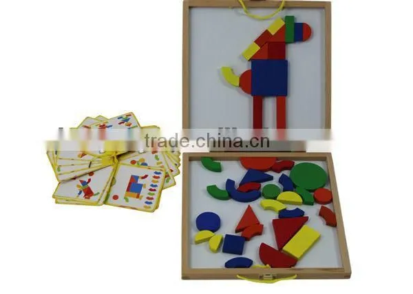 2013 Hot Sale High Quality Educational Wooden Magnet Board Puzzle Game Toys for Children
