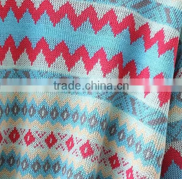 Candy Color Geometric Stripped Pattern Joker Loose Knitwear photo-4