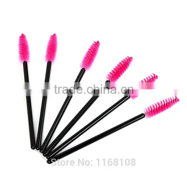 10pcs/lot New Make up Pink Disposable Eyelash Brush Mascara Applicator Wand Brush photo-4