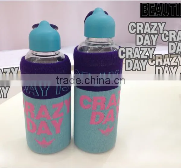Glass Water Bottle With Silicone Sleeve Glass Sports Bottles photo-3