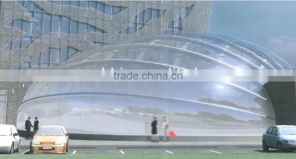 Air-supported ETFE Cushion Roof System for Tunnel Exist Canopy and ETFE Pillow photo-2