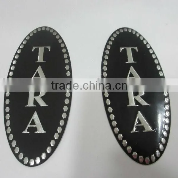 Soft Metal Sticker, Perfum Bottle Label, Embossed Silver Sticker
