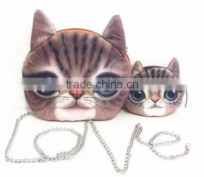Cat Bags 2016 Handbags Sequins Small Square Shoulder Messenger Small Cat Handbag Fashion Chain Lock Bag