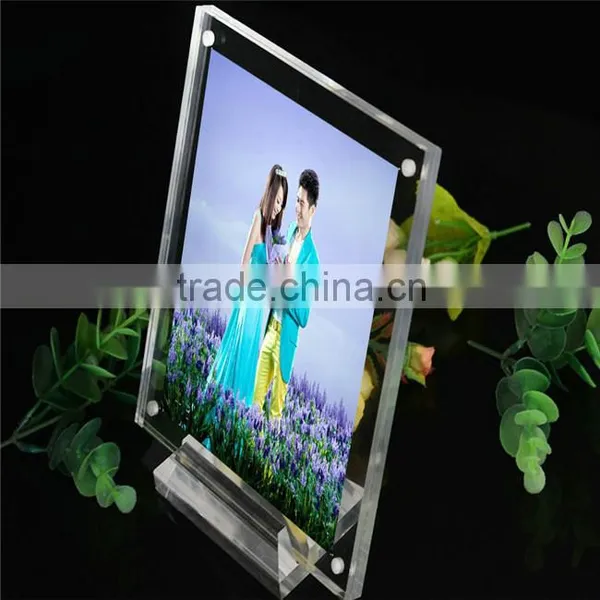 4x6 Inch Desktop Lucite Clear Acrylic Wedding Anniversary Photo Frame photo-3