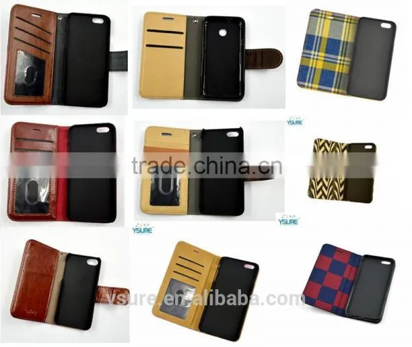 Ripple Pattern Genuine Leather Flip Phone Case For OnePlus One With Plaid Pattern Lining photo-6