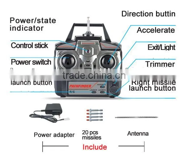 Missiles Alloy 5CH rc Helicopter With Gyro photo-3