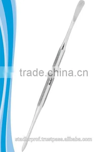 Spatula double ended stainless steel one side nail cleaner other side spatula 14.5 cm